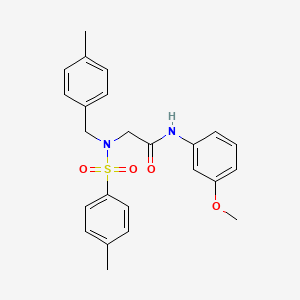 molecular formula C24H26N2O4S B5788532 N~1~-(3-methoxyphenyl)-N~2~-(4-methylbenzyl)-N~2~-[(4-methylphenyl)sulfonyl]glycinamide 