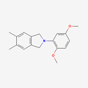 molecular formula C18H21NO2 B5788536 2-(2,5-dimethoxyphenyl)-5,6-dimethylisoindoline 