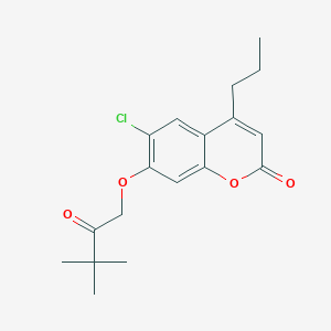 6-chloro-7-(3,3-dimethyl-2-oxobutoxy)-4-propyl-2H-chromen-2-one