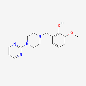 molecular formula C16H20N4O2 B5788547 2-methoxy-6-{[4-(2-pyrimidinyl)-1-piperazinyl]methyl}phenol 