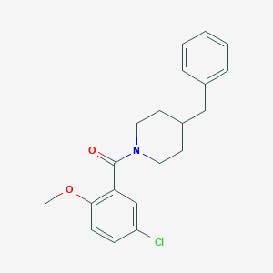 molecular formula C20H22ClNO2 B5788559 4-benzyl-1-(5-chloro-2-methoxybenzoyl)piperidine 