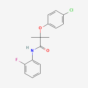 2-(4-chlorophenoxy)-N-(2-fluorophenyl)-2-methylpropanamide
