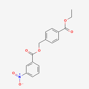 molecular formula C17H15NO6 B5788579 4-(ethoxycarbonyl)benzyl 3-nitrobenzoate 