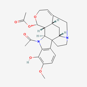 molecular formula C24H28N2O6 B578859 Henningsoline acetate CAS No. 18797-84-7