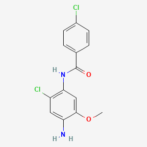 molecular formula C14H12Cl2N2O2 B5788591 N-(4-amino-2-chloro-5-methoxyphenyl)-4-chlorobenzamide 