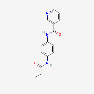 molecular formula C16H17N3O2 B5788604 N-[4-(butyrylamino)phenyl]nicotinamide 