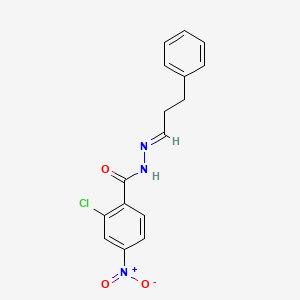molecular formula C16H14ClN3O3 B5788607 2-chloro-4-nitro-N'-(3-phenylpropylidene)benzohydrazide 