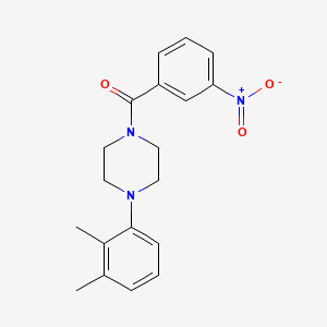 molecular formula C19H21N3O3 B5788626 1-(2,3-dimethylphenyl)-4-(3-nitrobenzoyl)piperazine 