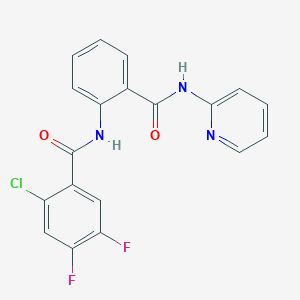 molecular formula C19H12ClF2N3O2 B5788635 2-chloro-4,5-difluoro-N-{2-[(2-pyridinylamino)carbonyl]phenyl}benzamide 