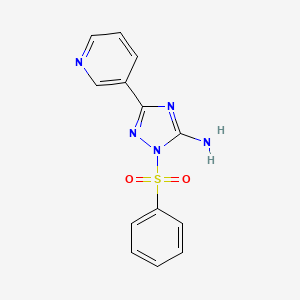 molecular formula C13H11N5O2S B5788647 1-(phenylsulfonyl)-3-(3-pyridinyl)-1H-1,2,4-triazol-5-amine 