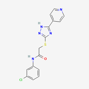 molecular formula C15H12ClN5OS B5788659 N-(3-chlorophenyl)-2-{[5-(4-pyridinyl)-4H-1,2,4-triazol-3-yl]thio}acetamide 
