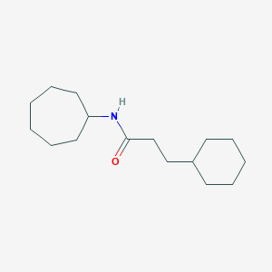 molecular formula C16H29NO B5788666 N-cycloheptyl-3-cyclohexylpropanamide 
