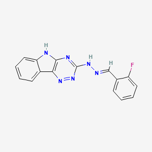molecular formula C16H11FN6 B5788669 2-fluorobenzaldehyde 5H-[1,2,4]triazino[5,6-b]indol-3-ylhydrazone 