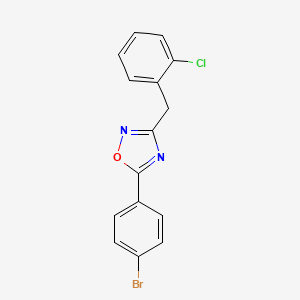 molecular formula C15H10BrClN2O B5788673 5-(4-bromophenyl)-3-(2-chlorobenzyl)-1,2,4-oxadiazole 