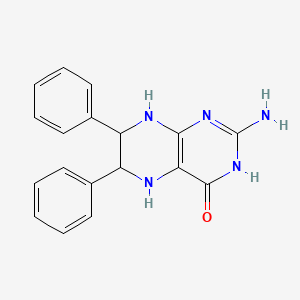 molecular formula C18H17N5O B578868 2-Amino-5,6,7,8-tetrahydro-6,7-diphenyl-4(1H)-pteridinone CAS No. 15998-18-2