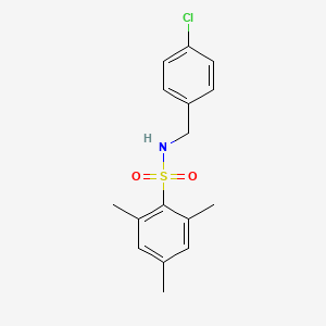 molecular formula C16H18ClNO2S B5788681 N-(4-chlorobenzyl)-2,4,6-trimethylbenzenesulfonamide 