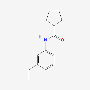molecular formula C14H19NO B5788706 N-(3-ethylphenyl)cyclopentanecarboxamide 
