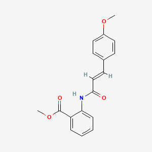 molecular formula C18H17NO4 B5788727 methyl 2-{[3-(4-methoxyphenyl)acryloyl]amino}benzoate 