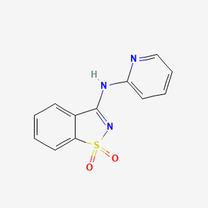 molecular formula C12H9N3O2S B5788748 N-2-pyridinyl-1,2-benzisothiazol-3-amine 1,1-dioxide 