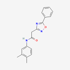 molecular formula C18H17N3O2 B5788760 N-(3,4-dimethylphenyl)-2-(5-phenyl-1,2,4-oxadiazol-3-yl)acetamide 