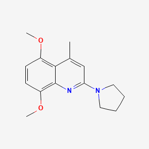 molecular formula C16H20N2O2 B5788763 5,8-dimethoxy-4-methyl-2-(1-pyrrolidinyl)quinoline 