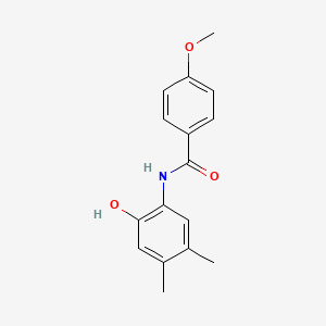 molecular formula C16H17NO3 B5788770 N-(2-hydroxy-4,5-dimethylphenyl)-4-methoxybenzamide 
