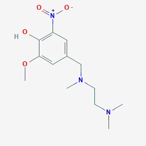 molecular formula C13H21N3O4 B5788776 4-{[[2-(dimethylamino)ethyl](methyl)amino]methyl}-2-methoxy-6-nitrophenol 