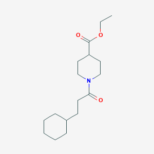 molecular formula C17H29NO3 B5788781 ethyl 1-(3-cyclohexylpropanoyl)-4-piperidinecarboxylate 