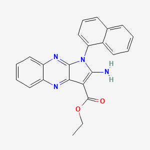 molecular formula C23H18N4O2 B5788811 ethyl 2-amino-1-(1-naphthyl)-1H-pyrrolo[2,3-b]quinoxaline-3-carboxylate 