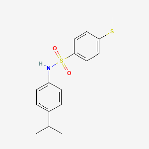 molecular formula C16H19NO2S2 B5788841 N-(4-isopropylphenyl)-4-(methylthio)benzenesulfonamide 