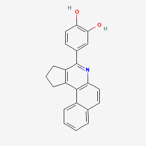 molecular formula C22H17NO2 B5788843 4-(2,3-dihydro-1H-benzo[f]cyclopenta[c]quinolin-4-yl)-1,2-benzenediol 