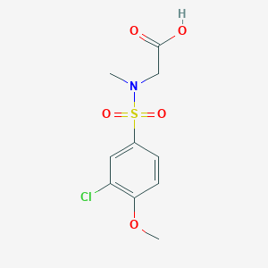 molecular formula C10H12ClNO5S B5788847 N-[(3-chloro-4-methoxyphenyl)sulfonyl]-N-methylglycine 