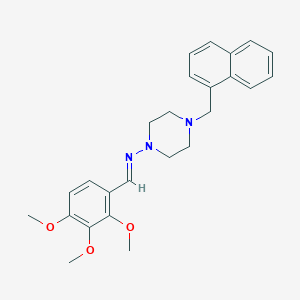 molecular formula C25H29N3O3 B5788852 4-(1-naphthylmethyl)-N-(2,3,4-trimethoxybenzylidene)-1-piperazinamine 