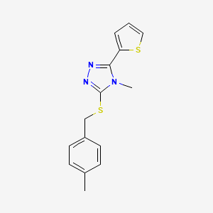 molecular formula C15H15N3S2 B5788860 4-methyl-3-[(4-methylbenzyl)thio]-5-(2-thienyl)-4H-1,2,4-triazole 