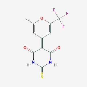 molecular formula C11H7F3N2O3S B5788862 5-[2-methyl-6-(trifluoromethyl)-4H-pyran-4-ylidene]-2-thioxodihydro-4,6(1H,5H)-pyrimidinedione 