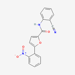 molecular formula C18H11N3O4 B5788874 N-(2-cyanophenyl)-5-(2-nitrophenyl)-2-furamide 