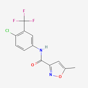 molecular formula C12H8ClF3N2O2 B5788880 N-[4-chloro-3-(trifluoromethyl)phenyl]-5-methyl-3-isoxazolecarboxamide 