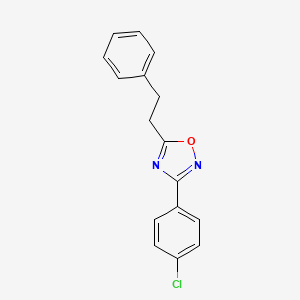 molecular formula C16H13ClN2O B5788886 3-(4-chlorophenyl)-5-(2-phenylethyl)-1,2,4-oxadiazole 