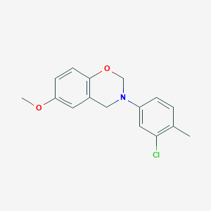 molecular formula C16H16ClNO2 B5788894 3-(3-chloro-4-methylphenyl)-6-methoxy-3,4-dihydro-2H-1,3-benzoxazine 