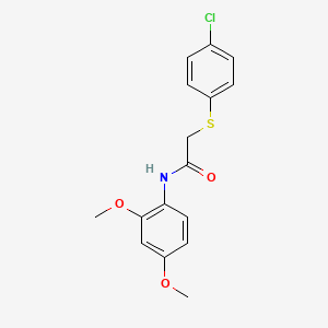 molecular formula C16H16ClNO3S B5788900 2-[(4-chlorophenyl)thio]-N-(2,4-dimethoxyphenyl)acetamide 