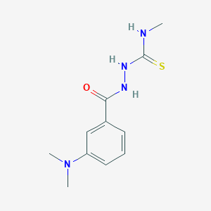 molecular formula C11H16N4OS B5788906 2-[3-(dimethylamino)benzoyl]-N-methylhydrazinecarbothioamide 