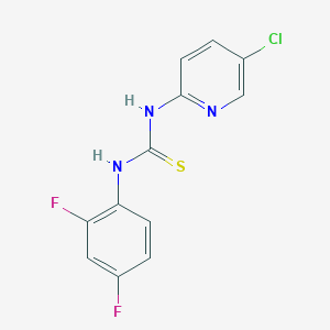 molecular formula C12H8ClF2N3S B5788933 N-(5-chloro-2-pyridinyl)-N'-(2,4-difluorophenyl)thiourea 