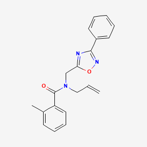 molecular formula C20H19N3O2 B5788939 N-allyl-2-methyl-N-[(3-phenyl-1,2,4-oxadiazol-5-yl)methyl]benzamide 