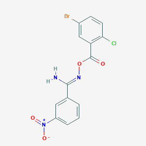 molecular formula C14H9BrClN3O4 B5788950 N'-[(5-bromo-2-chlorobenzoyl)oxy]-3-nitrobenzenecarboximidamide 