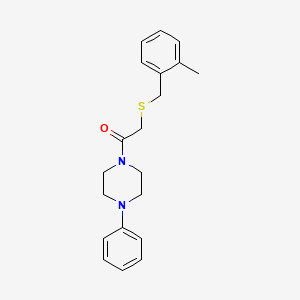 molecular formula C20H24N2OS B5788978 1-{[(2-methylbenzyl)thio]acetyl}-4-phenylpiperazine 