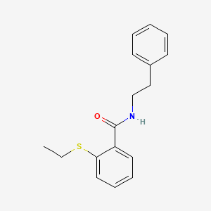 molecular formula C17H19NOS B5788979 2-(ethylsulfanyl)-N-(2-phenylethyl)benzamide 