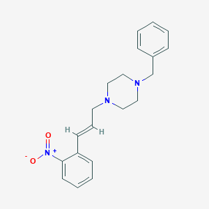 molecular formula C20H23N3O2 B5788982 1-benzyl-4-[3-(2-nitrophenyl)-2-propen-1-yl]piperazine 
