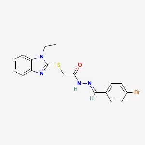 N'-[(E)-(4-bromophenyl)methylidene]-2-[(1-ethyl-1H-benzimidazol-2-yl)sulfanyl]acetohydrazide