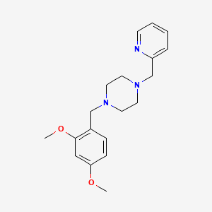 molecular formula C19H25N3O2 B5788993 1-(2,4-dimethoxybenzyl)-4-(2-pyridinylmethyl)piperazine 