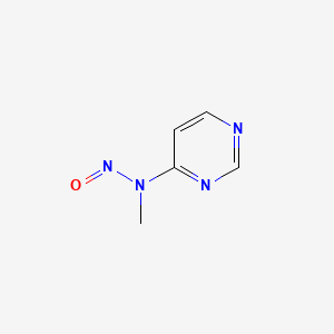 molecular formula C5H6N4O B578901 N-Methyl-N-nitroso-4-pyrimidinamine CAS No. 16220-54-5